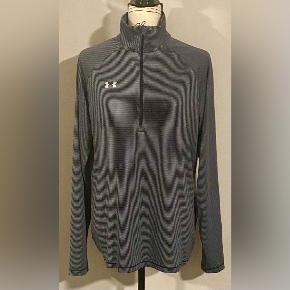 Under Armour 1/4 Zip Microstripe Pullover Top